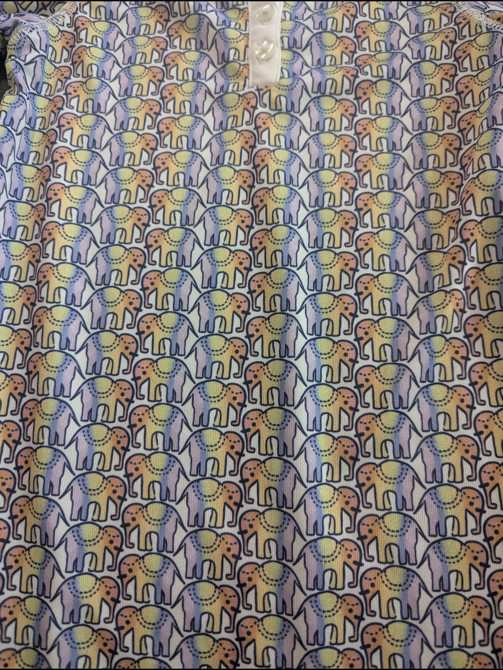 Roller Rabbit Long Sleeve Rainbow Elephant Top/Tunic